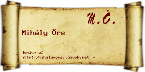 Mihály Örs névjegykártya